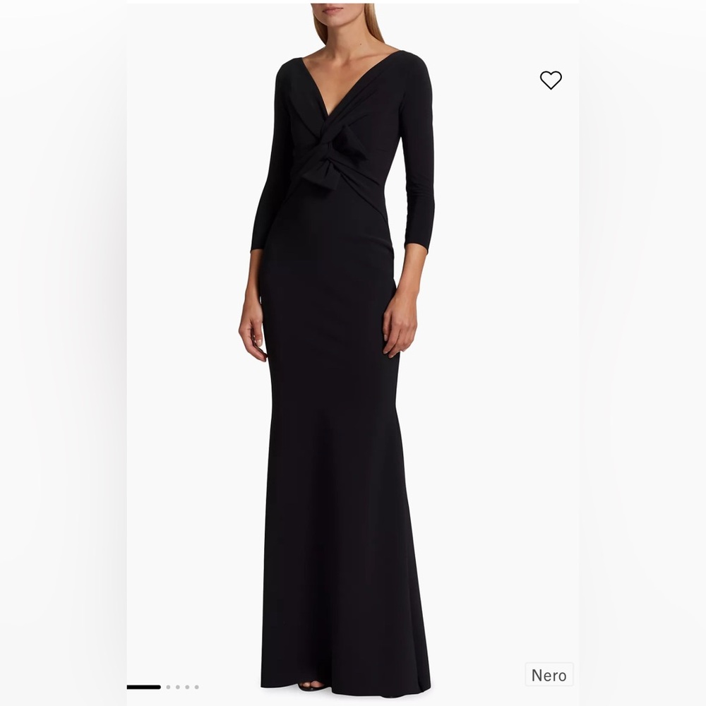 Chiara Boni La Petite Robe Ilenia Long Dress Size 14 Black